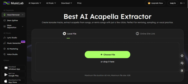 EaseUS Online Acapella Extractor